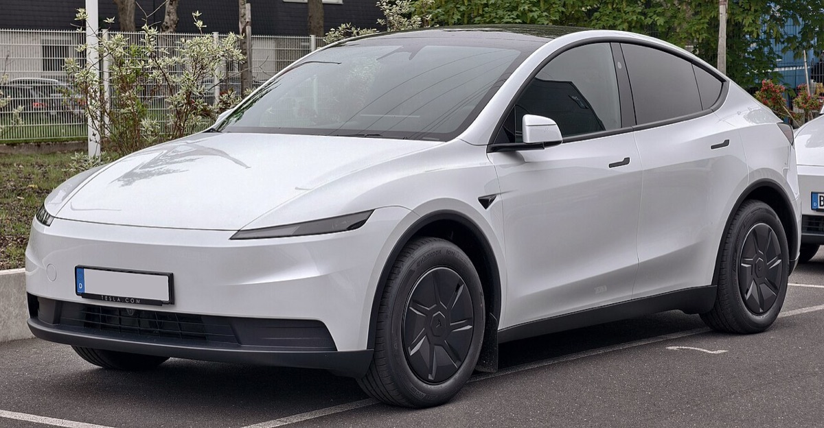 Tesla Model Y, front three-quarter view